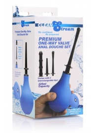 Анальный душ с 3 насадками Premium One-way Valve Anal Douche Set - XR Brands - купить с доставкой в Раменском