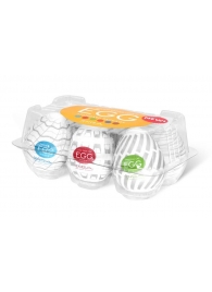 Набор из 6 мастурбаторов Tenga EGG Easy Beat с различным рельефом - Tenga - в Раменском купить с доставкой