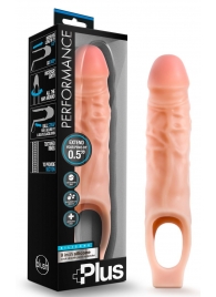 Телесный реалистичный фаллоудлинитель 9 Inch Silicone Cock Sheath Penis Extender - 22,86 см. - Blush Novelties - в Раменском купить с доставкой