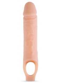 Телесный реалистичный фаллоудлинитель 10 Inch Silicone Cock Sheath Penis Extender - 25,4 см. - Blush Novelties - в Раменском купить с доставкой