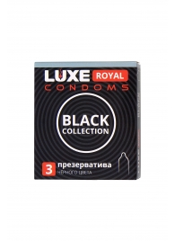 Черные презервативы LUXE Royal Black Collection - 3 шт. - Luxe - купить с доставкой в Раменском