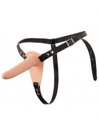 Телесный поясной страпон с вибрацией Vibrating Strap-On - 15,7 см. - Orion - купить с доставкой в Раменском