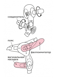 Черный пояс для женщин BEST SELECT с 3 насадками - LOVETOY (А-Полимер) - купить с доставкой в Раменском