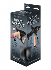 Черный пояс для женщин BEST SELECT с 3 насадками - LOVETOY (А-Полимер) - купить с доставкой в Раменском