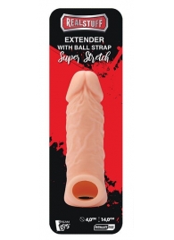 Телесная насадка EXTENDER WITH BALL STRAP 5.5 - 14 см. - Dream Toys - в Раменском купить с доставкой