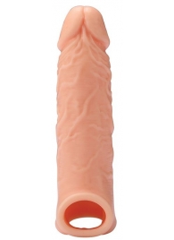 Телесная насадка EXTENDER WITH BALL STRAP 6.5 - 17 см. - Dream Toys - в Раменском купить с доставкой