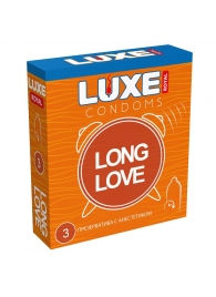 Презервативы с продлевающим эффектом LUXE Royal Long Love - 3 шт. - Luxe - купить с доставкой в Раменском