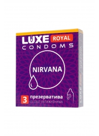 Презервативы с увеличенным количеством смазки LUXE Royal Nirvana - 3 шт. - Luxe - купить с доставкой в Раменском