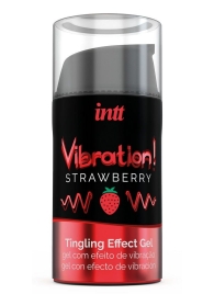 Жидкий интимный гель с эффектом вибрации Vibration! Strawberry - 15 мл. - INTT - купить с доставкой в Раменском