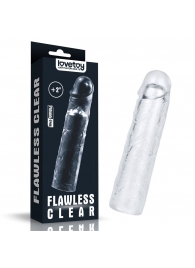 Прозрачная насадка-удлинитель Flawless Clear Penis Sleeve Add 2 - 19 см. - Lovetoy - в Раменском купить с доставкой