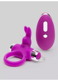 Лиловое виброкольцо с пультом ДУ Remote Control Cock Ring - Happy Rabbit - в Раменском купить с доставкой