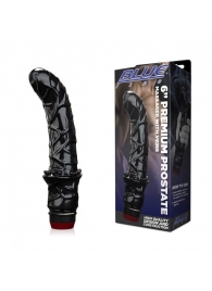 Черный вибромассажер простаты 6  Premium Prostate Massager - BlueLine - в Раменском купить с доставкой