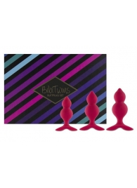 Набор из трех розовых анальный пробок Bibi Twin Butt Plug Set - FeelzToys