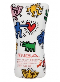 Мастурбатор-туба Keith Haring Soft Tube CUP - Tenga - в Раменском купить с доставкой