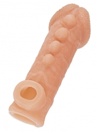 Телесная закрытая насадка с шишечками Cock Sleeve Size S - 13,8 см. - KOKOS - в Раменском купить с доставкой