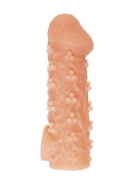 Телесная закрытая насадка с пучками шишечек Cock Sleeve Size S - 13,8 см. - KOKOS - в Раменском купить с доставкой Телесная закрытая насадка с пучками шишечек Cock Sleeve Size S - 13,8 см. - KOKOS - в Раменском купить с доставкой