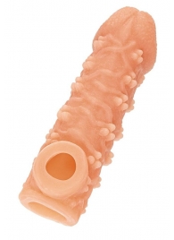 Телесная закрытая насадка с пучками шишечек Cock Sleeve Size S - 13,8 см. - KOKOS - в Раменском купить с доставкой Телесная закрытая насадка с пучками шишечек Cock Sleeve Size S - 13,8 см. - KOKOS - в Раменском купить с доставкой