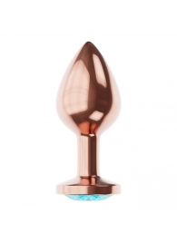 Пробка цвета розового золота с малиновым кристаллом Diamond Topaz Shine L - 8,3 см. - Lola Games - купить с доставкой в Раменском