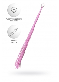 Розовый флоггер Anonymo - 64 см. - ToyFa - купить с доставкой в Раменском