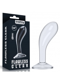 Прозрачный стимулятор простаты Flawless Clear Prostate Plug - 15 см. - Lovetoy - в Раменском купить с доставкой