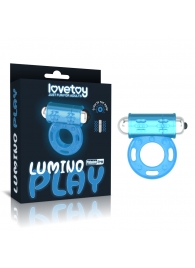 Голубое, светящееся в темноте эрекционное виброкольцо Lumino Play Vibrating Penis Ring - Lovetoy - в Раменском купить с доставкой