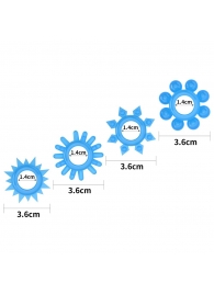 Набор из 4 голубых, светящихся в темноте эрекционных колец Lumino Play - Lovetoy - в Раменском купить с доставкой