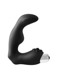 Черный вибромассажер простаты FantASStic Vibrating Prostate Massager - 11,3 см. - Dream Toys - в Раменском купить с доставкой