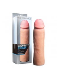 Телесная фаллическая насадка на пенис Magnum Xtender - 23 см. - Blush Novelties - в Раменском купить с доставкой