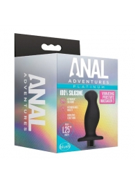 Черный анальный вибромассажёр Silicone Vibrating Prostate Massager 02 - 10,8 см. - Blush Novelties - в Раменском купить с доставкой