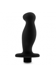 Черный анальный вибромассажёр Silicone Vibrating Prostate Massager 02 - 10,8 см. - Blush Novelties - в Раменском купить с доставкой