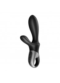 Черный анальный вибратор Heat Climax+ с функцией нагрева - 20,6 см. - Satisfyer - в Раменском купить с доставкой
