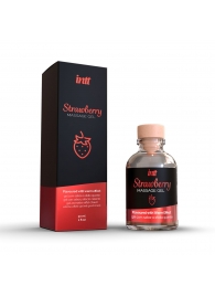 Массажный гель с ароматом клубники Strawberry - 30 мл. - INTT - купить с доставкой в Раменском