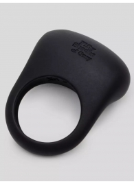 Черное эрекционное виброкольцо Sensation Rechargeable Vibrating Love Ring - Fifty Shades of Grey - в Раменском купить с доставкой