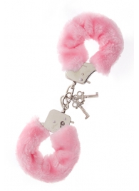 Металлические наручники с розовой меховой опушкой METAL HANDCUFF WITH PLUSH PINK - Dream Toys - купить с доставкой в Раменском