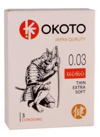 Тонкие презервативы OKOTO Thin Extra Soft - 3 шт. - Sitabella - купить с доставкой в Раменском