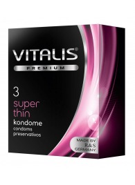 Ультратонкие презервативы VITALIS PREMIUM super thin - 3 шт. - Vitalis - купить с доставкой в Раменском