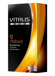 Ребристые презервативы VITALIS PREMIUM ribbed - 12 шт. - Vitalis - купить с доставкой в Раменском