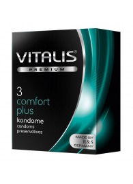 Контурные презервативы VITALIS PREMIUM comfort plus - 3 шт. - Vitalis - купить с доставкой в Раменском