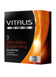 Презервативы VITALIS PREMIUM stimulation   warming с согревающим эффектом - 3 шт. - Vitalis - купить с доставкой в Раменском