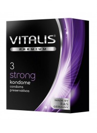 Презервативы с утолщенной стенкой VITALIS PREMIUM strong - 3 шт. - Vitalis - купить с доставкой в Раменском