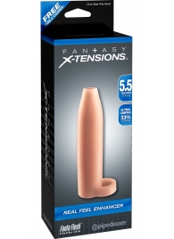 Насадка-расширитель с кольцом для подхвата мошонки Real Feel Enhancer - 14 см. - Pipedream - в Раменском купить с доставкой