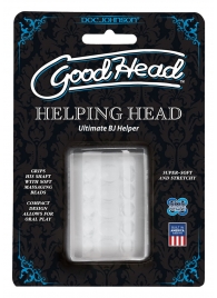 Прозрачный мастурбатор HELPING HEAD - Doc Johnson - в Раменском купить с доставкой