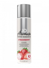 Массажное масло JO Aromatix Massage Oil Strawberry с ароматом клубники - 120 мл. - System JO - купить с доставкой в Раменском