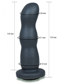 Черная анальная рельефная насадка-фаллоимитатор - 15 см. - LOVETOY (А-Полимер) - купить с доставкой в Раменском