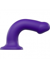 Фиолетовый фаллоимитатор-насадка Strap-On-Me Dildo Dual Density size L - 19 см. - Strap-on-me - купить с доставкой в Раменском