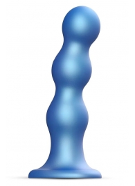 Голубая насадка Strap-On-Me Dildo Plug Balls size S - Strap-on-me - купить с доставкой в Раменском