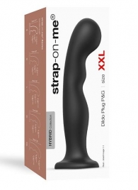 Черная насадка Strap-On-Me Dildo Plug P G size XXL - Strap-on-me - купить с доставкой в Раменском