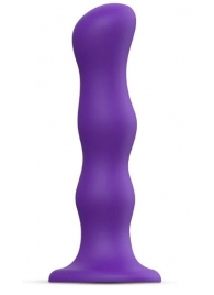 Фиолетовая насадка Strap-On-Me Dildo Geisha Balls size M - Strap-on-me - купить с доставкой в Раменском