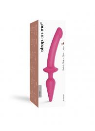 Розовый двусторонний фаллоимитатор Strap-On-Me Dildo Plug-In Switch size S - Strap-on-me