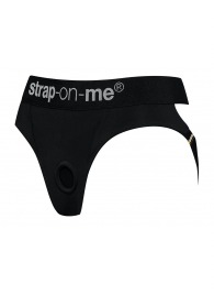 Черные трусики для насадок Heroine Lingerie Harness - size S - Strap-on-me - купить с доставкой в Раменском